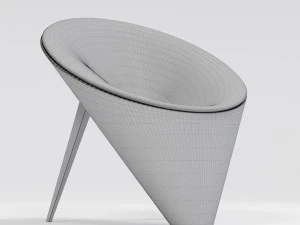 modern white chair 3D Model