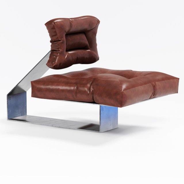 brown leather chair 3D Model .c4d .max .obj .3ds .fbx .stl .blend 