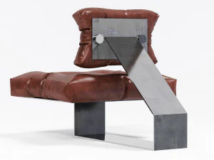 brown leather chair 3D Model