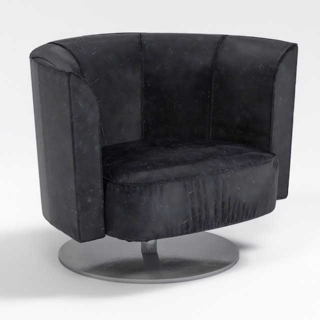 armchair leather black 3Dモデル .c4d .max .obj .3ds .fbx .stl .blend 