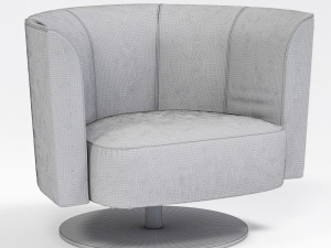 armchair leather black 3Dモデル