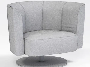 armchair leather black 3D Model