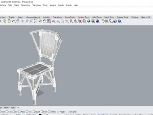 chair rattan 3D Model