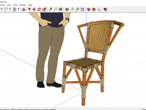 chair rattan 3D Model
