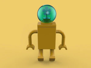 robot flower astronaut character 3D Model
