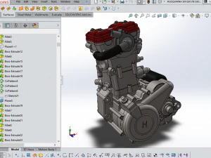 Husqvarna sm 630 te 630 engine motorcycles fsae 3D Model
