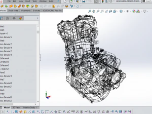 Husqvarna sm 630 te 630 engine motorcycles fsae 3D Model