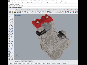 Husqvarna sm 630 te 630 engine motorcycles fsae 3D Model