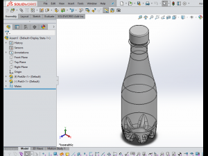 bottle 350 ml including technical drawings 3D Model