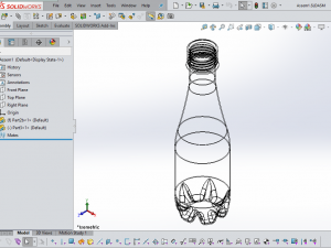 bottle 350 ml including technical drawings 3D Model
