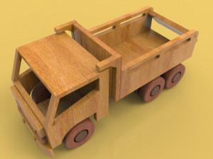 wooden truck 3D Model