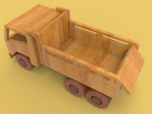 wooden truck 3D Model