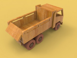 wooden truck 3D Model