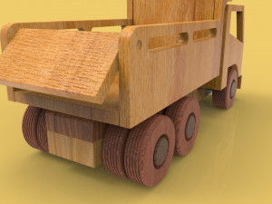 wooden truck 3D Model