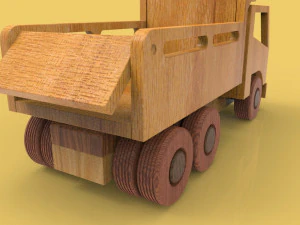 wooden truck 3D Model