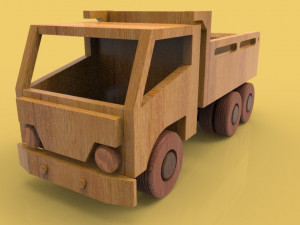 wooden truck 3D Model