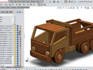 wooden truck 3D Model