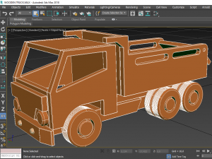 wooden truck 3D Model