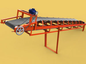 industrial belt conveyor 3D Model
