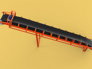 industrial belt conveyor 3D Model