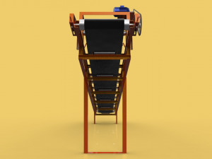 industrial belt conveyor 3D Model