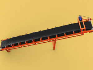 industrial belt conveyor 3D Model