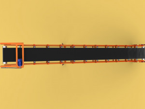 industrial belt conveyor 3D Model