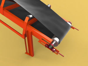 industrial belt conveyor 3D Model