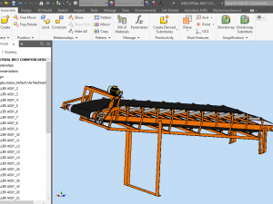 industrial belt conveyor 3D Model