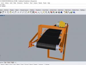 industrial belt conveyor 3D Model