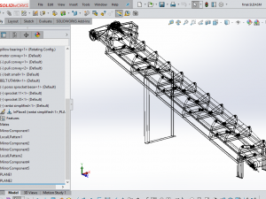industrial belt conveyor 3D Model
