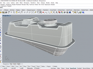 fuel tank motorcycle honda nf 100 3D Model