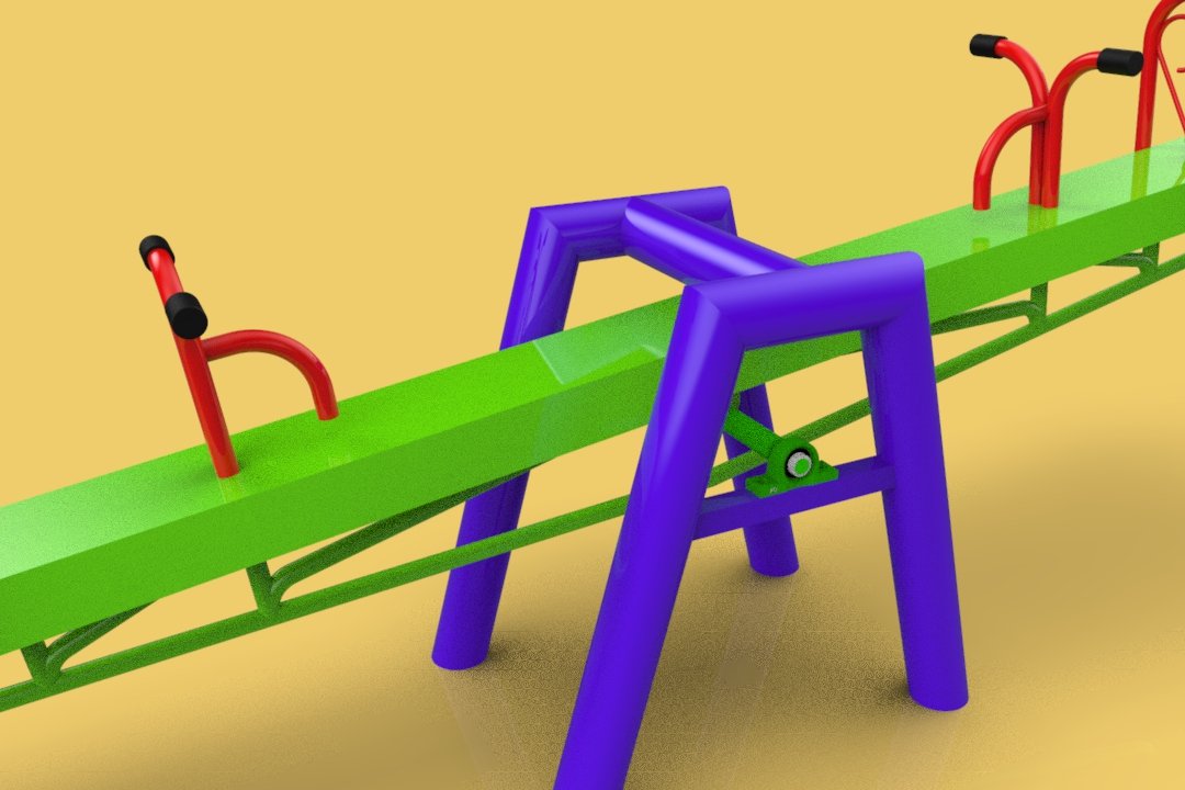 Model 3D. seesaw teeter totter including technical drawings Model 3D. 