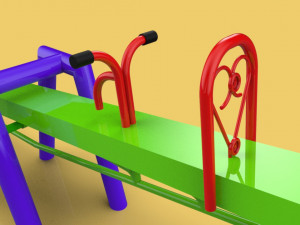 seesaw teeter totter including technical drawings 3D मॉडल
