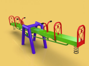 seesaw teeter totter including technical drawings 3D मॉडल