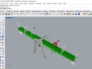 seesaw teeter totter including technical drawings 3D मॉडल