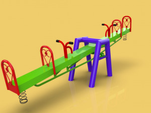 seesaw teeter totter including technical drawings 3D Model
