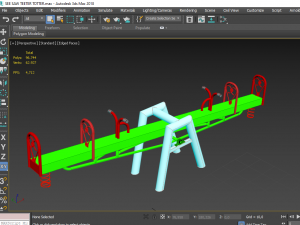 seesaw teeter totter including technical drawings 3D मॉडल
