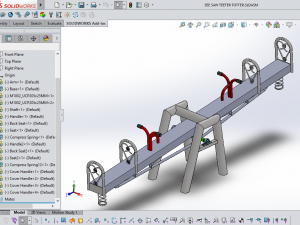 seesaw teeter totter including technical drawings 3D मॉडल