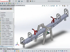 seesaw teeter totter including technical drawings 3D Model