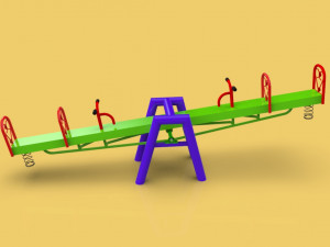 seesaw teeter totter including technical drawings 3D मॉडल
