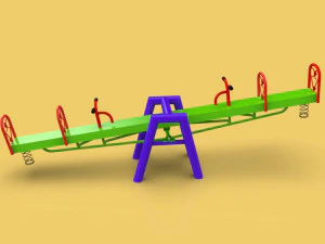 seesaw teeter totter including technical drawings 3D Model