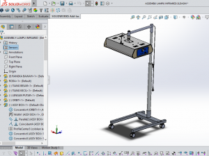 medical infrared physiotherapy lamp 3D 模型