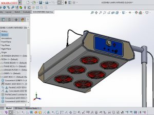 medical infrared physiotherapy lamp 3D 模型
