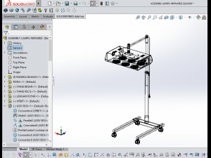 medical infrared physiotherapy lamp 3D 模型