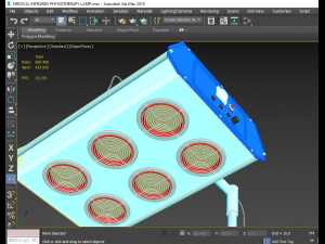 medical infrared physiotherapy lamp 3D 模型