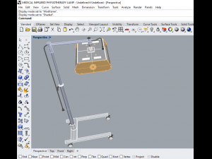 medical infrared physiotherapy lamp 3D 模型