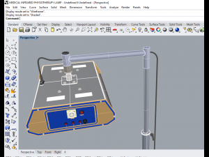 medical infrared physiotherapy lamp 3D 模型