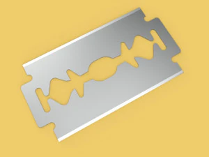 3d shave razor blade model 3D Model