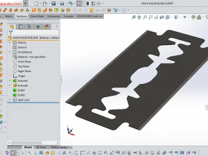 3d shave razor blade model 3D Model